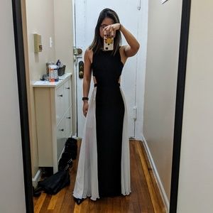 BCBGMaxazria Open Back Wedding Guest Maxi Dress